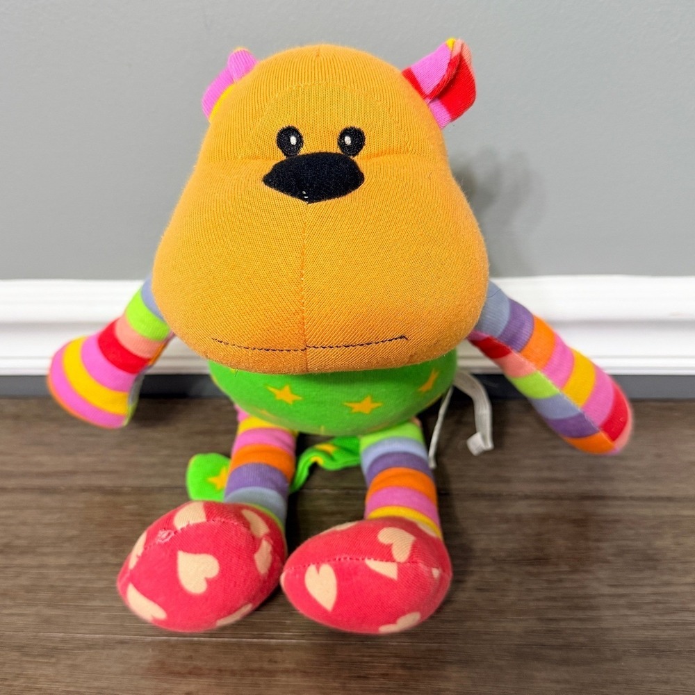 Justice Sockimals Cuddly Boutique Monkey Hippo Mismatch Friends Rainbow Plush